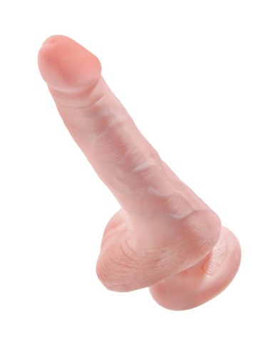 KING COCK - PÉNIS RÉALISTE AVEC BOULES 13.5 CM LÉGÈRES
