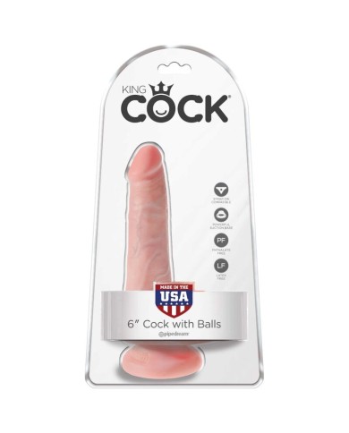 KING COCK - PÉNIS RÉALISTE AVEC BOULES 13.5 CM LÉGÈRES