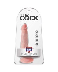 KING COCK - PÉNIS RÉALISTE AVEC BOULES 13.5 CM LÉGÈRES