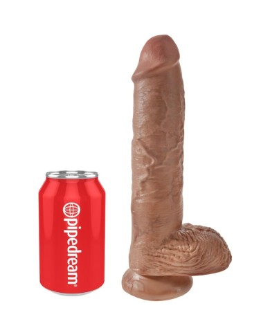 KING COCK - PÉNIS RÉALISTE AVEC BOULES 19.8 CM CARAMEL