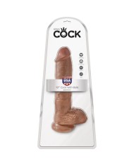 KING COCK - PÉNIS RÉALISTE AVEC BOULES 19.8 CM CARAMEL