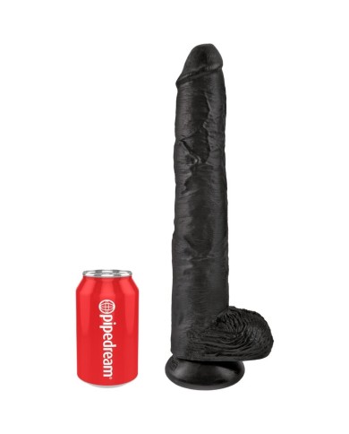 KING COCK - PÉNIS RÉALISTE AVEC BOULES 30.5 CM NOIR