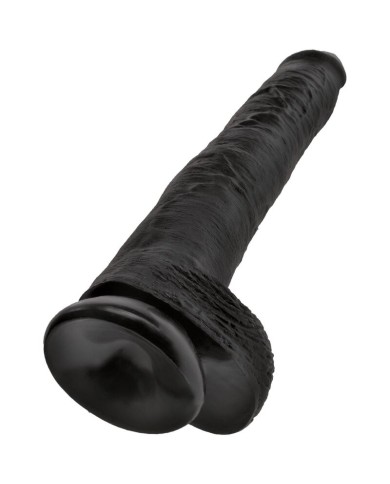 KING COCK - PÉNIS RÉALISTE AVEC BOULES 30.5 CM NOIR