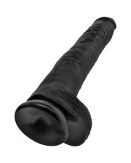 KING COCK - PÉNIS RÉALISTE AVEC BOULES 30.5 CM NOIR