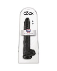 KING COCK - PÉNIS RÉALISTE AVEC BOULES 30.5 CM NOIR