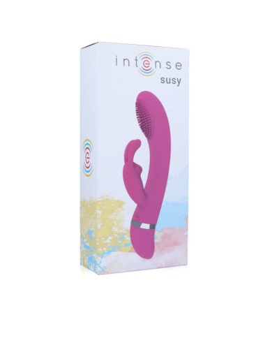 INTENSE - VIBRATEUR OSCILLANT SUSY SILICONE LAPIN ROSE