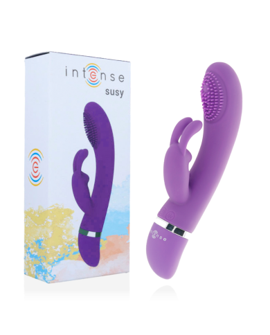 INTENSE - VIBRATEUR OSCILLANT SUSY SILICON RABBIT LILAS