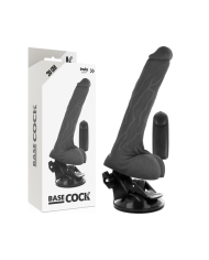 BASECOCK - VIBRATEUR NATUREL RÉALISTE TÉLÉCOMMANDE AVEC TESTICULES 20 CM -O- 4 CM