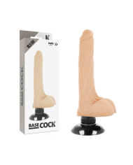 BASECOCK - VIBRATEUR RÉALISTE 2-1 NATUREL 18.5 CM -O- 4 CM