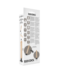 BASECOCK - VIBRATEUR RÉALISTE 2-1 NATUREL 20 CM -O- 4 CM