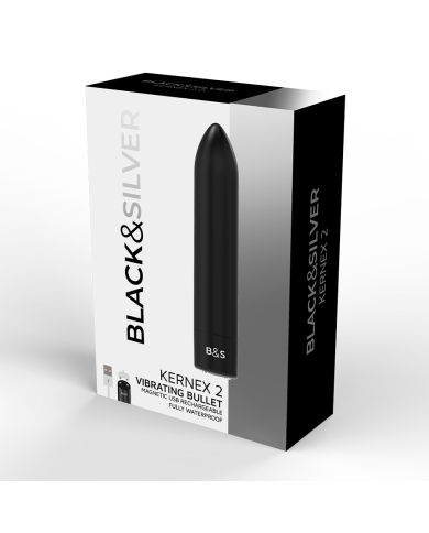BLACK&SILVER - BALLE MAGNÉTIQUE VIBRANTE NOIRE KERNEX 2