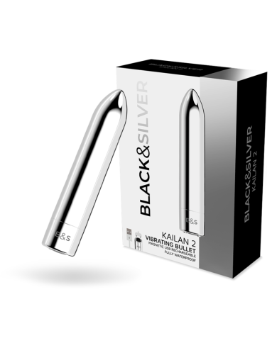BLACK&SILVER - BALLE MAGNÉTIQUE VIBRANTE KAILAN 2 ARGENT