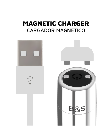 BLACK&SILVER - BALLE MAGNÉTIQUE VIBRANTE KAILAN 2 ARGENT
