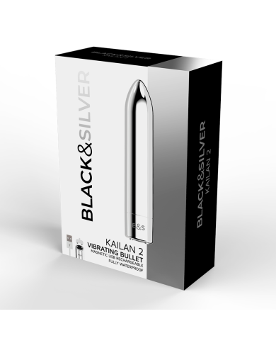 BLACK&SILVER - BALLE MAGNÉTIQUE VIBRANTE KAILAN 2 ARGENT
