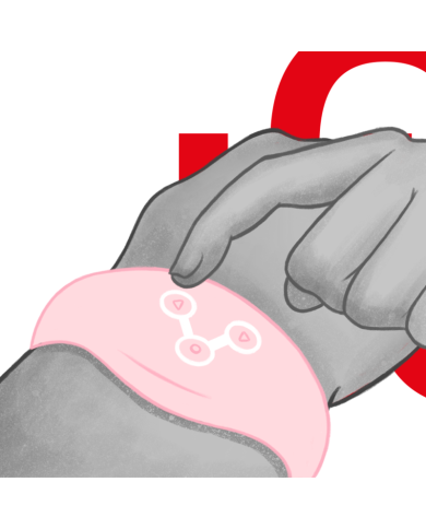 WATCHME - MONTRE À TECHNOLOGIE SANS FIL ROSE TENDRE