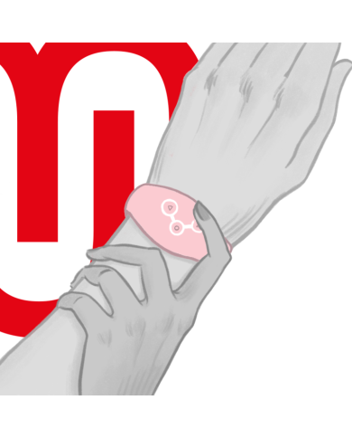 WATCHME - MONTRE À TECHNOLOGIE SANS FIL ROSE TENDRE