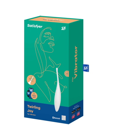 SATISFYER - VIBRATEUR POINTE DE CLIT TWIRLING JOY BLANC