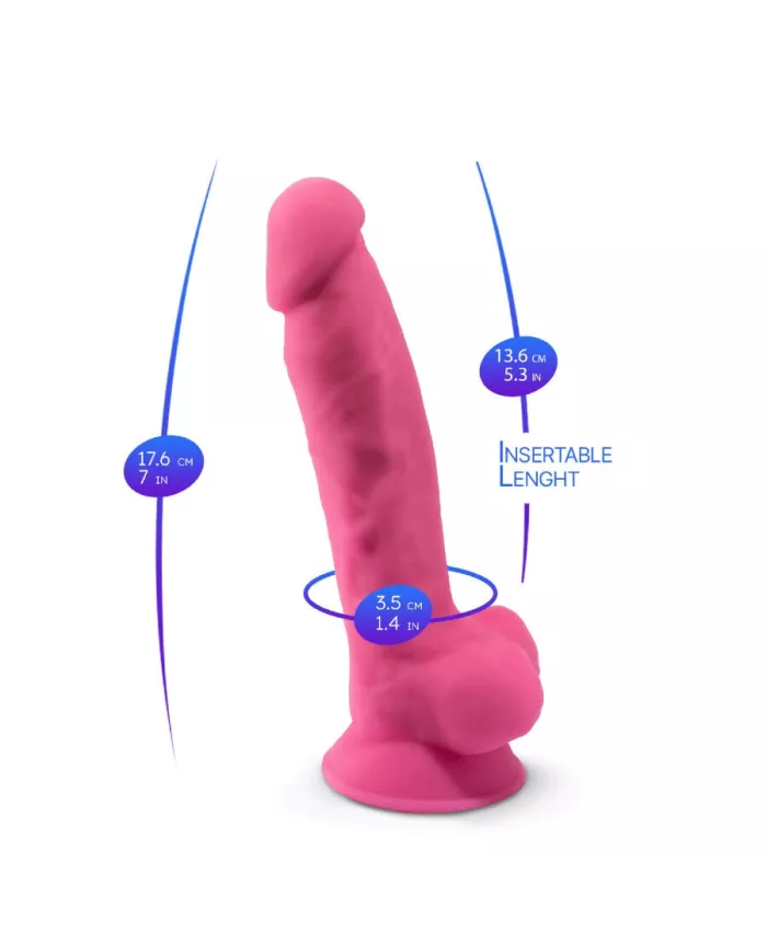 SILEXD – MODÈLE DE PÉNIS RÉALISTE 7 ROSE BRILLE DANS LE NOIR