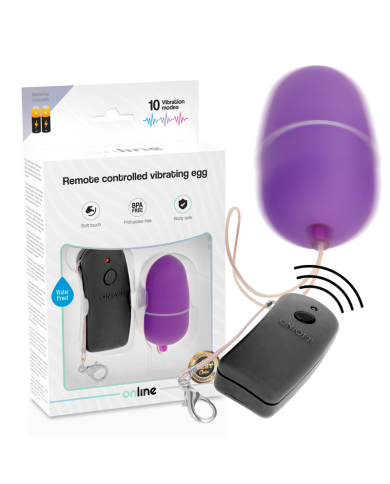 ONLINE - OEUF VIBRANT AVEC TÉLÉCOMMANDE LILAS