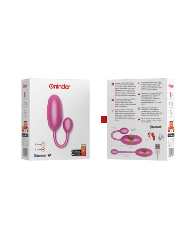 ONINDER - OEUF VIBRANT TOKYO ROSE 7,5 X 3,2 CM APPLICATION GRATUITE