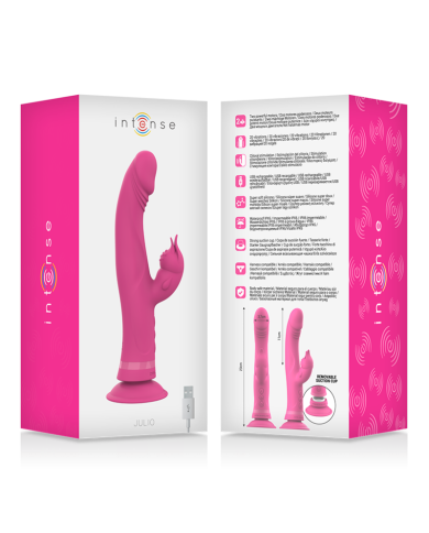 INTENSE - VIBRATEUR JULIO RABBIT SILICONE ROSE