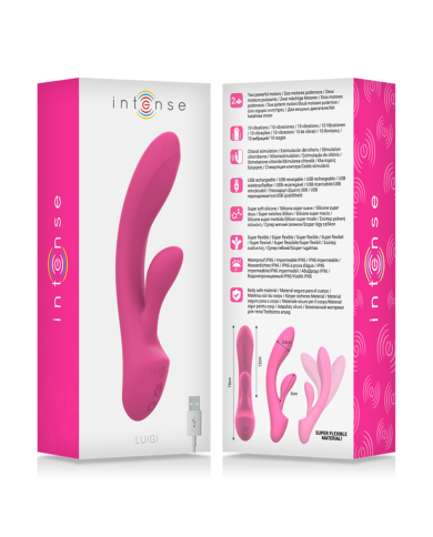 INTENSE - VIBRATEUR LUIGI RABBIT SILICONE LIQUIDE ROSE