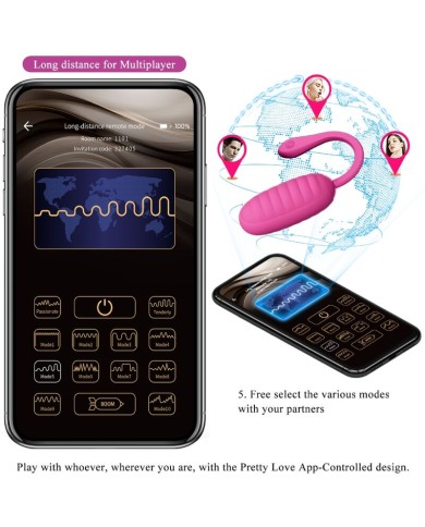 PRETTY LOVE - OEUF VIBRANT RECHARGEABLE CATALINA ROSE APP