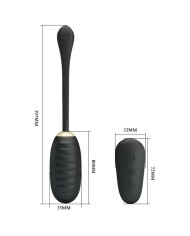 PRETTY LOVE - DOREEN OEUF VIBRANT RECHARGEABLE DE LUXE NOIR TÉLÉCOMMANDE