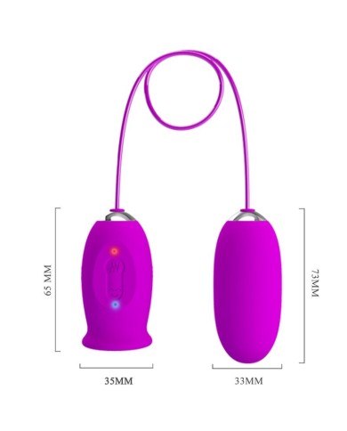 PRETTY LOVE - VIBRATEUR RECHARGEABLE DAISY DUAL EGG VIOLET