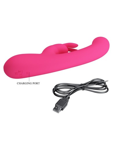 PRETTY LOVE - VIBRATEUR LAMAR LAPIN ET POINT G ROSE