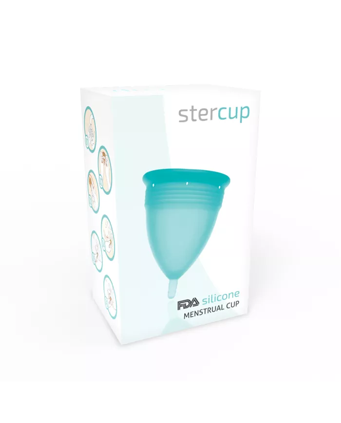 STERCUP - COUPE MENSTRUELLE EN SILICONE FDA AIGUE-MARINE - TAILLE L STERCUP - COUPE MENSTRUELLE EN SILICONE FDA AIGUE-MARINE - TAILLE L