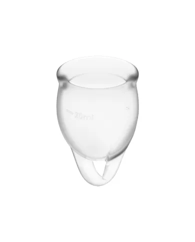 SATISFYER - COUPE MENSTRUELLE FEEL CONFIDENT TRANSPARENTE 15 + 20 ML SATISFYER - COUPE MENSTRUELLE FEEL CONFIDENT TRANSPARENTE 15 + 20 ML