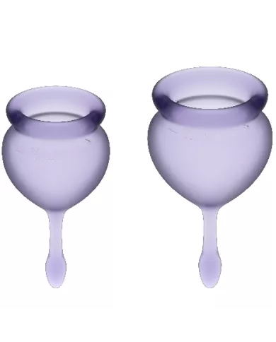 SATISFYER - COUPE MENSTRUELLE FEEL GOOD VIOLET 15 + 20 ML SATISFYER - COUPE MENSTRUELLE FEEL GOOD VIOLET 15 + 20 ML