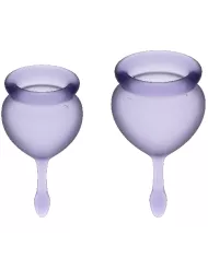 SATISFYER - COUPE MENSTRUELLE FEEL GOOD VIOLET 15 + 20 ML