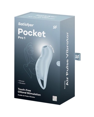 SATISFYER - POCKET PRO 1 STIMULATEUR DE CLITORIS BLEU CLAIR