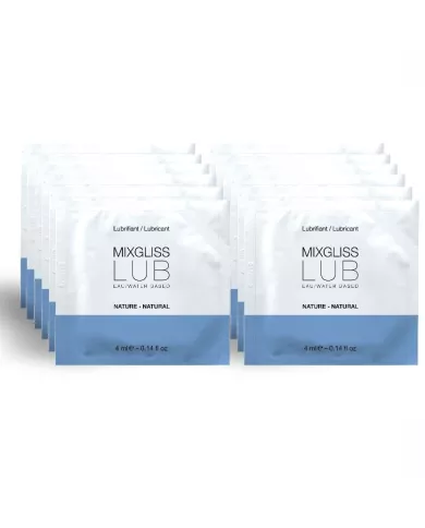 MIXGLISS - LUBRIFIANT NATUREL BASE D'EAU 12 UNIDOSE 4 ML MIXGLISS - LUBRIFIANT NATUREL BASE D'EAU 12 UNIDOSE 4 ML