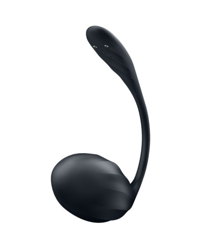 SATISFYER - RIBBED PETAL TÉLÉCOMMANDE DE STIMULATEUR DE POINT G NOIR APPLICATION GRATUITE