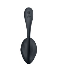 SATISFYER - RIBBED PETAL TÉLÉCOMMANDE DE STIMULATEUR DE POINT G NOIR APPLICATION GRATUITE