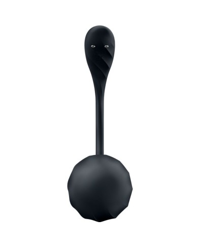 SATISFYER - RIBBED PETAL TÉLÉCOMMANDE DE STIMULATEUR DE POINT G NOIR APPLICATION GRATUITE