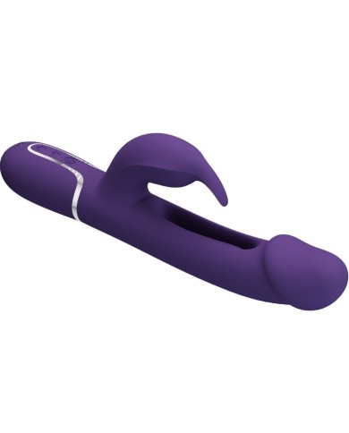 PRETTY LOVE - VIBRATEUR MULTIFONCTION 3 EN 1 KAMPAS RABBIT AVEC LANGUE VIOLET