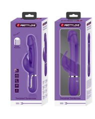 PRETTY LOVE - VIBRATEUR MULTIFONCTION 3 EN 1 KAMPAS RABBIT AVEC LANGUE VIOLET