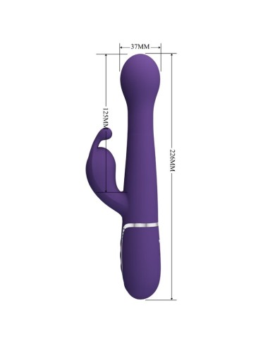 PRETTY LOVE - DEJON VIBRATEUR RABBIT 3 EN 1 MULTIFONCTION VIOLET