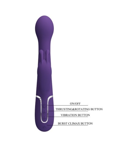 PRETTY LOVE - DEJON VIBRATEUR RABBIT 3 EN 1 MULTIFONCTION VIOLET