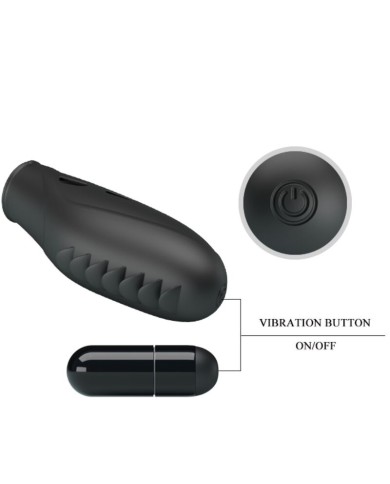 PRETTY LOVE - VIBRATEUR DOIGT EN SILICONE GILO NOIR
