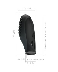 PRETTY LOVE - VIBRATEUR DOIGT EN SILICONE GILO NOIR