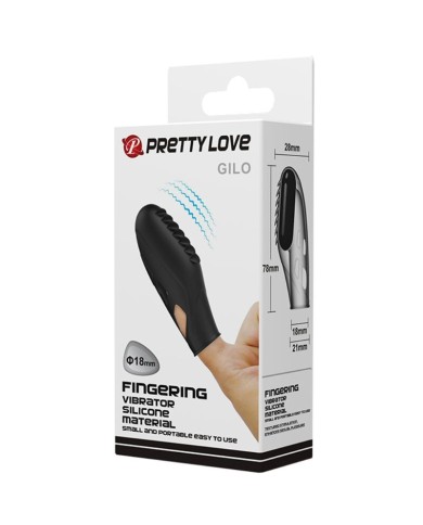 PRETTY LOVE - VIBRATEUR DOIGT EN SILICONE GILO NOIR