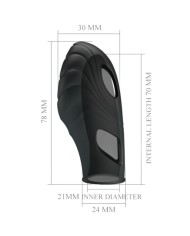 PRETTY LOVE - VIBRATEUR DE DOIGT EN SILICONE LICH NOIR