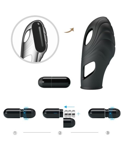 PRETTY LOVE - VIBRATEUR DE DOIGT EN SILICONE LICH NOIR
