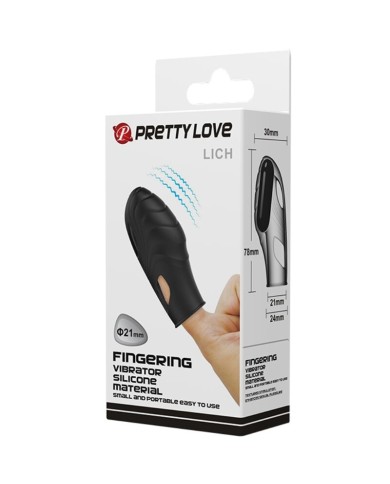 PRETTY LOVE - VIBRATEUR DE DOIGT EN SILICONE LICH NOIR