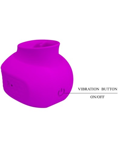PRETTY LOVE - STIMULATEUR DE CLITORIS ESTELLE TONGUE 12 VIBRATIONS VIOLET